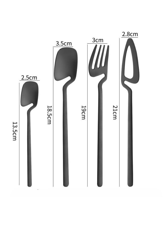 16-Piece Flatware Set Satin Finish For 4 Knives / Forks Spoons Included Dishwasher Safe - Image 2